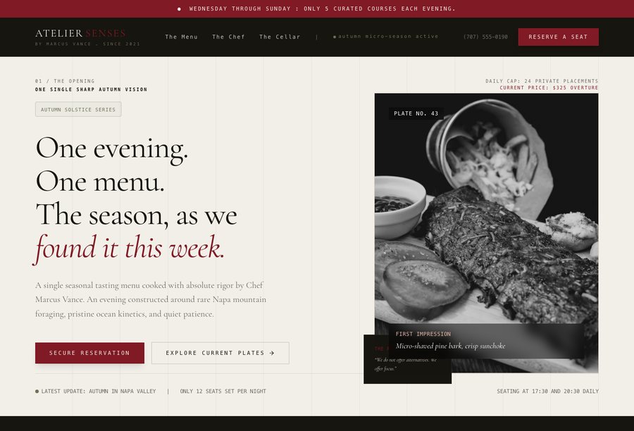 Atelier Senses website preview