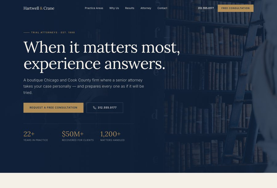 Hartwell & Crane website preview