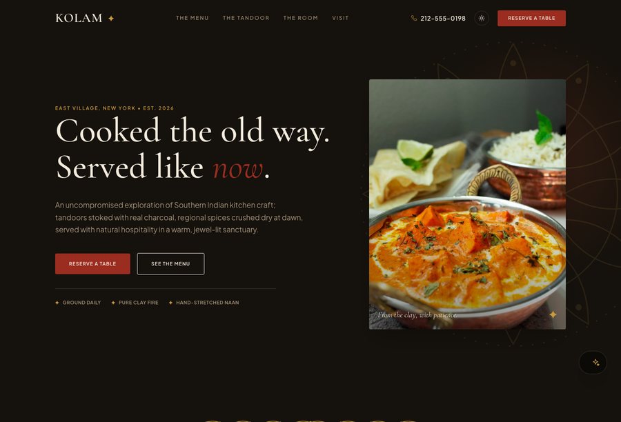 Kolam website preview