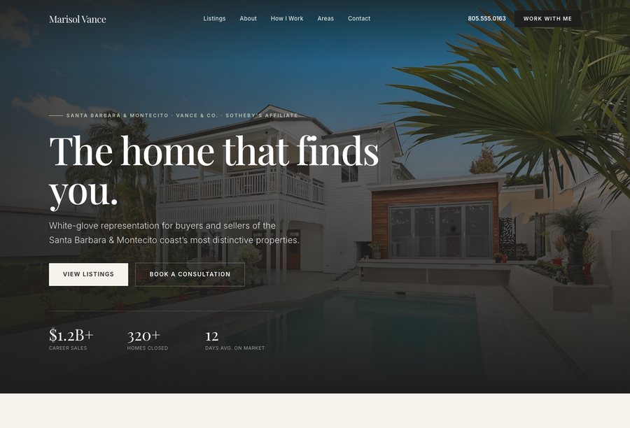 Marisol Vance Realty website preview