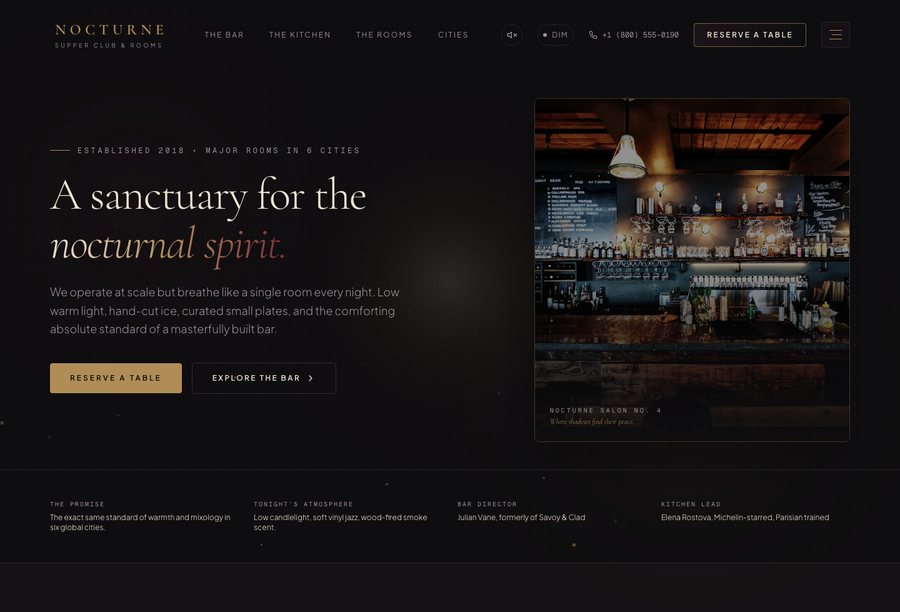 Nocturne website preview