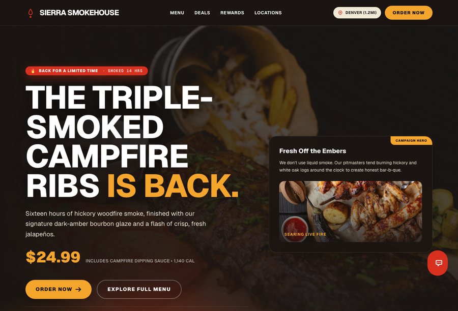 Sierra Smokehouse website preview