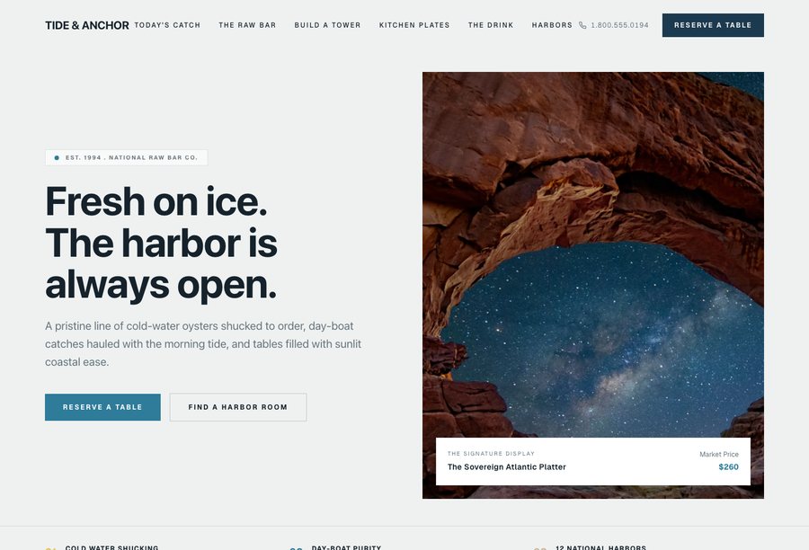 Tide & Anchor website preview