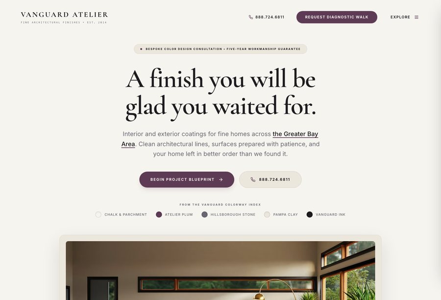 Vanguard Atelier website preview