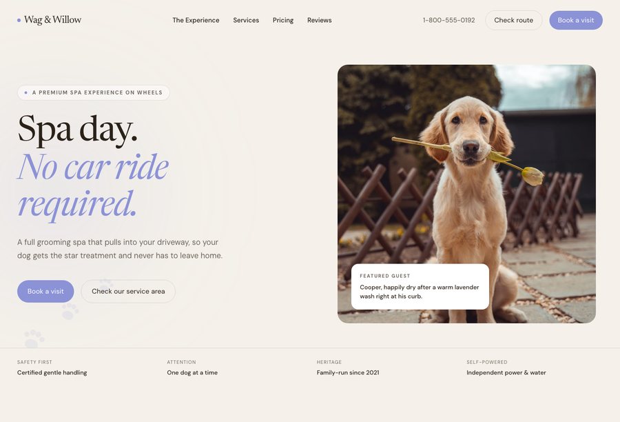 Wag & Willow website preview